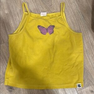 Yellow Butterfly Tank Top